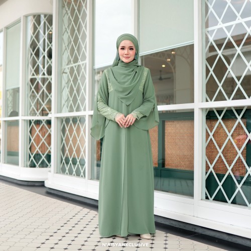 Jubah Inshira - Moss green
