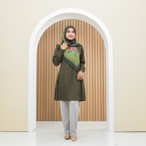Blouse Seri Seroja-Dark Olive