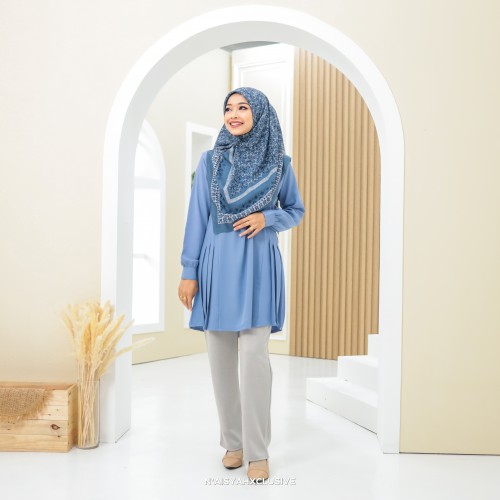 Blouse Seri Seroja-Cornflower Blue