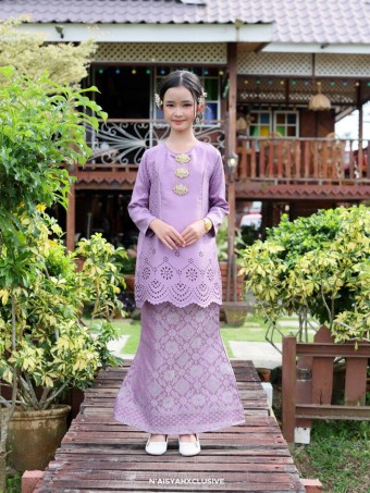 Kurung Qaseh Kids - Dusty Purple (8-12)
