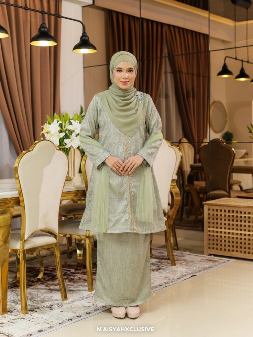 Kurung Melia - Sage Green Kurung Melia - Sage Green
