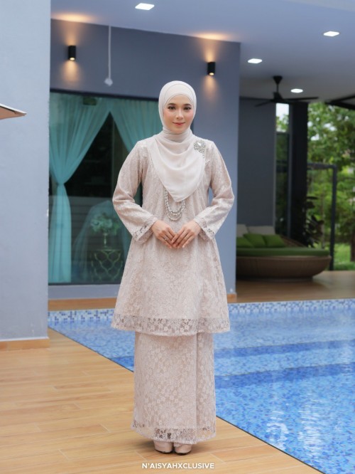 Kurung Lunara - Nude Cream Kurung Lunara - Nude Cream