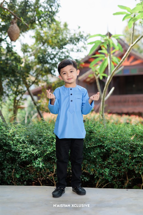 Kurta Uwais Kids - Sky Blue