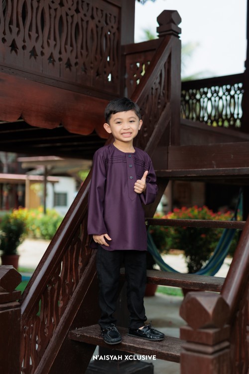 Kurta Uwais Kids - Dark Purple