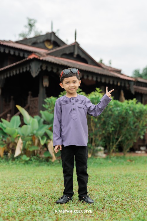 Kurta Uwais Kids - Dark Lavender