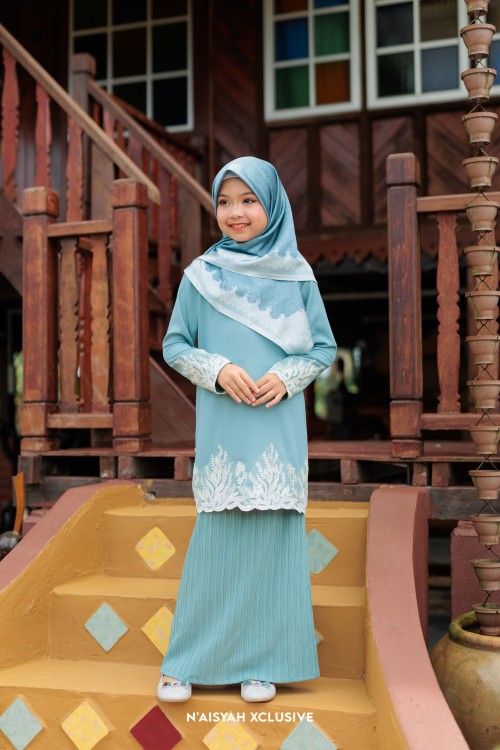 Kurung Jasmine Kids - Teal