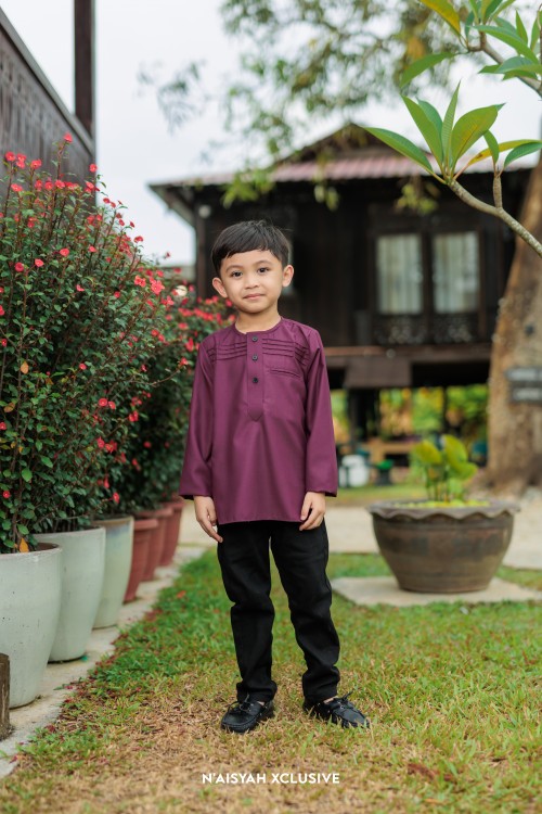 Kurta Uwais Kids - Plum