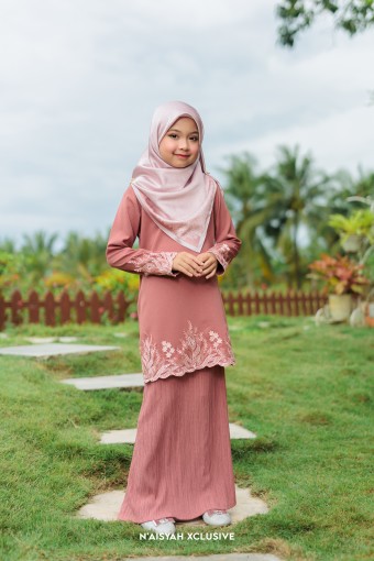 Kurung Jasmine Kids - Dark Peach