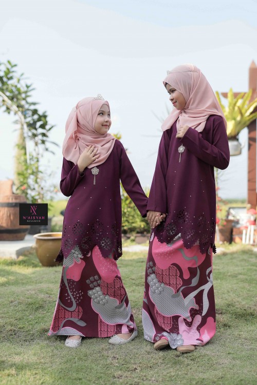 Tun Aminah Kids - Dark Maroon (12)