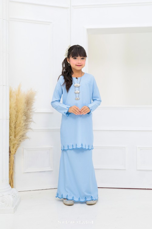 Kurung Zahara Kids - Sky Blue
