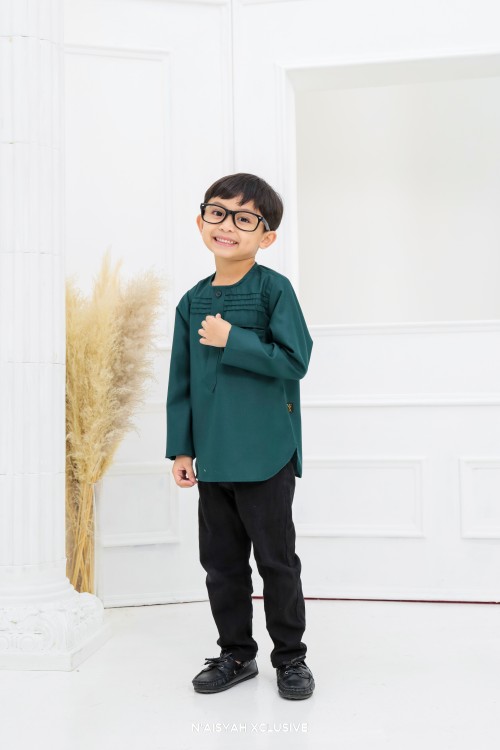 Kurta Uwais Kids - Emerald Green