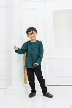 Kurta Uwais Kids - Emerald Green