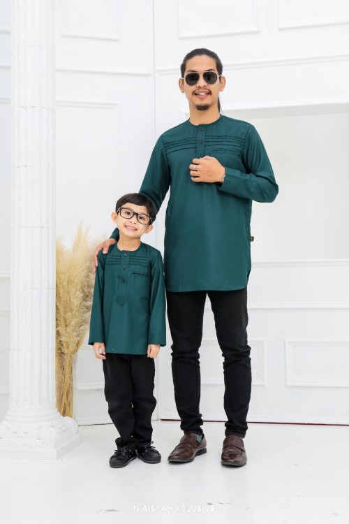 Kurta Uwais Kids - Emerald Green