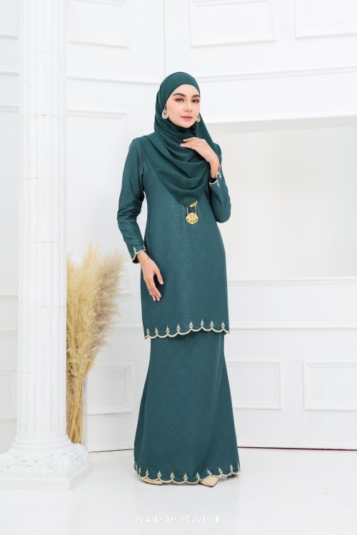 Kurung Zahara - Emerald Green
