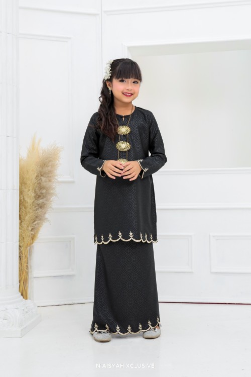Kurung Zahara Kids - Black