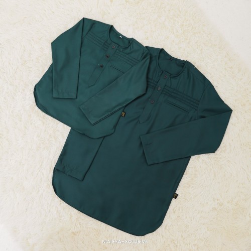 Kurta Uwais Kids - Emerald Green