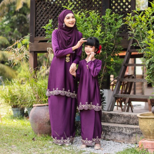 Kurung Khaulah Kids - Dark Purple