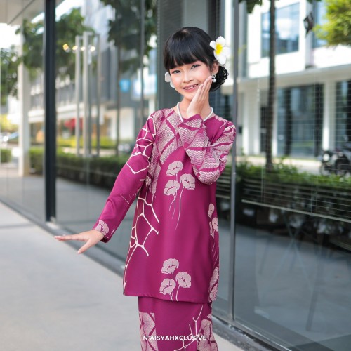 Kurung Fateema Kids - Burgandy