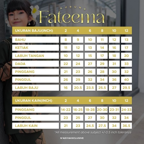 Kurung Fateema Kids - Burgandy