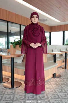 Jubah Najla - Maroon