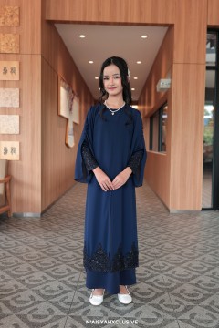 Jubah Najla Kids - Navy Blue