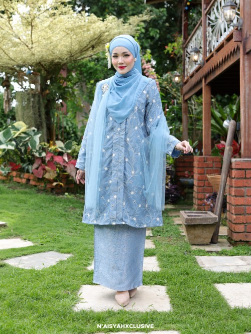 Kebaya Melor - Ash Blue
