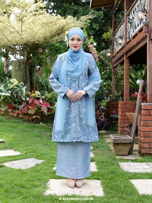 Kebaya Melor - Ash Blue