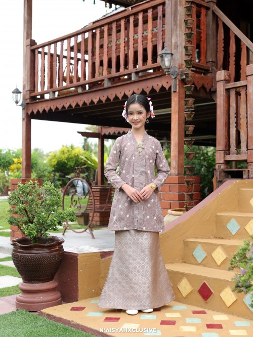 Kebaya Melor Kids - Mocha (4-6)