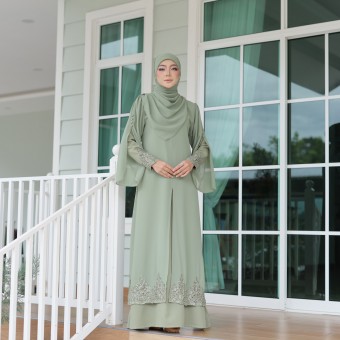Jubah Najla - Sage Green