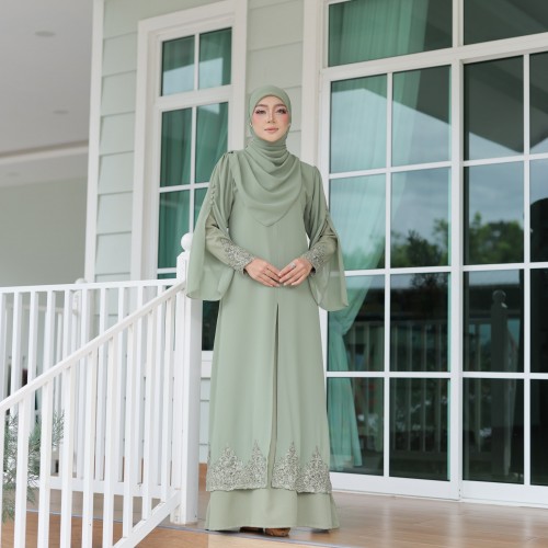 Jubah Najla - Sage Green