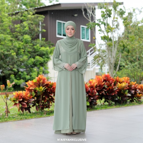 Jubah Inshira - Sage Green Jubah Inshira - Sage Green