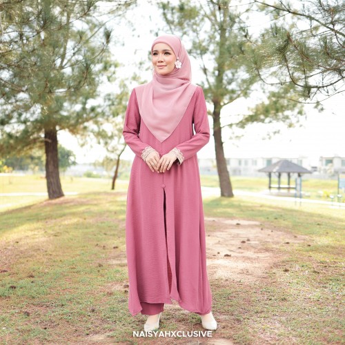 Jubah Seluar - Dark Pink