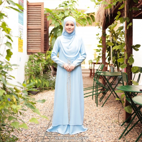 Jubah Dalisha - Baby blue