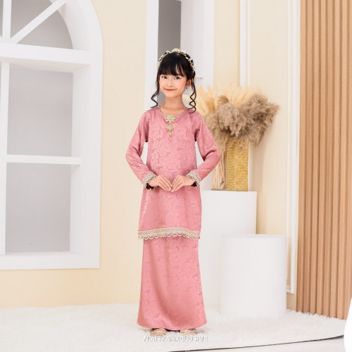 Kurung Zulaikha Kids - Salmon Peach