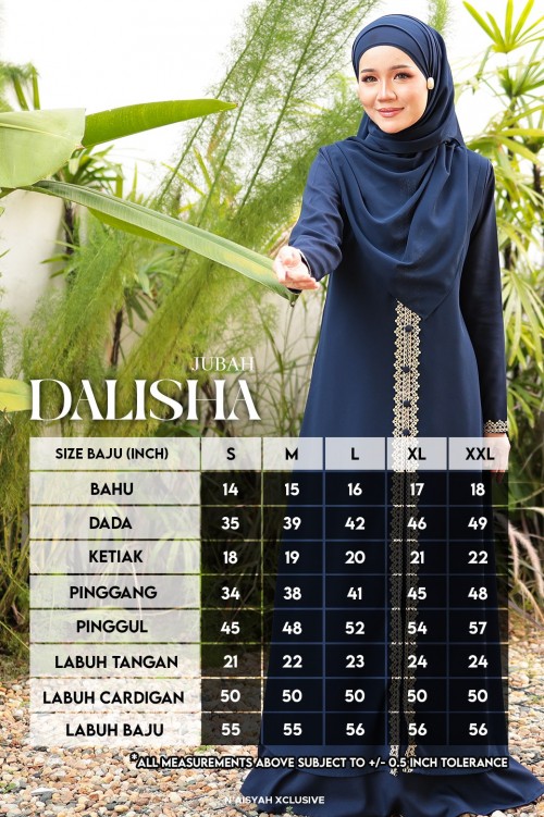 Jubah Dalisha - Navy Blue