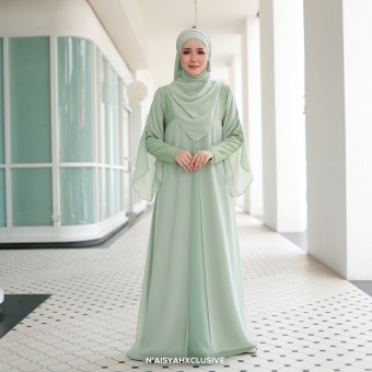 Jubah Inshira - Soft Mint  Jubah Inshira - Soft Mint