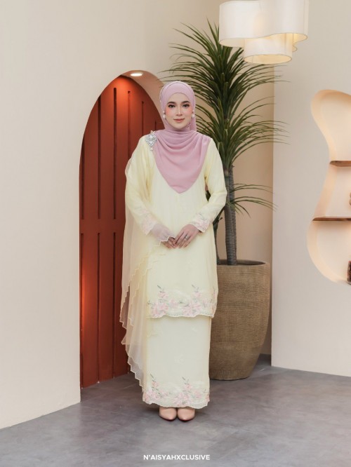 Kurung Mawar - Soft Yellow Kurung Mawar - Soft Yellow