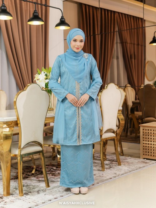 Kurung Melia - Ash Blue Kurung Melia - Ash Blue
