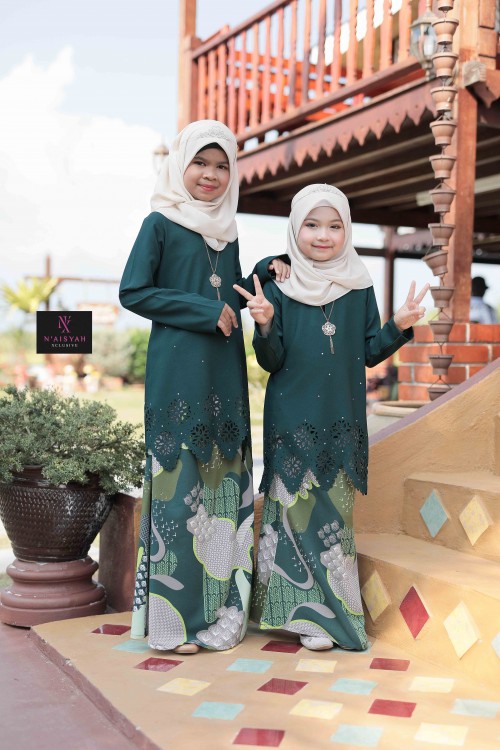Tun Aminah Kids - Emerald Green  (6-10)
