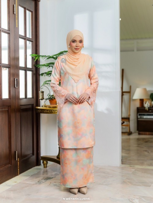 Kurung Irene- Pastel Orange Kurung Irene- Pastel Orange