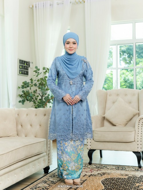 Kurung Mayang - Ash Blue Kurung Mayang - Ash Blue