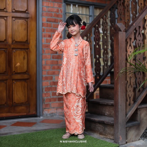 Kebaya Balqis Kids - Orange