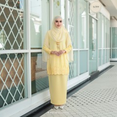 Kurung Nusaiba - Soft Yellow